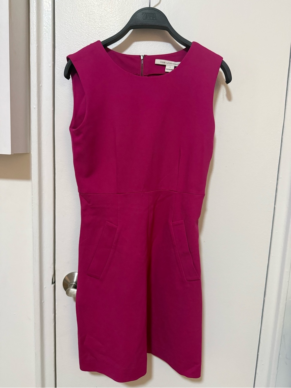 Diane Von Furstenberg Pink Sleeveless Shift Dress - Picture 3 of 6
